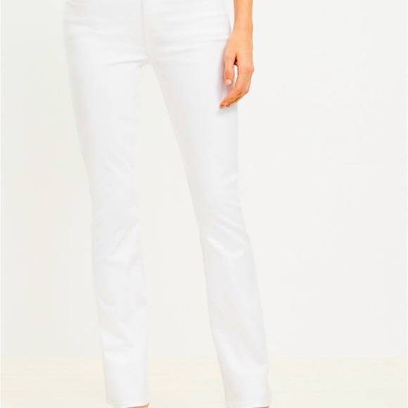LOFT White Mid Rise Bootcut Jean. Size 29 (8) - Picture 3 of 3